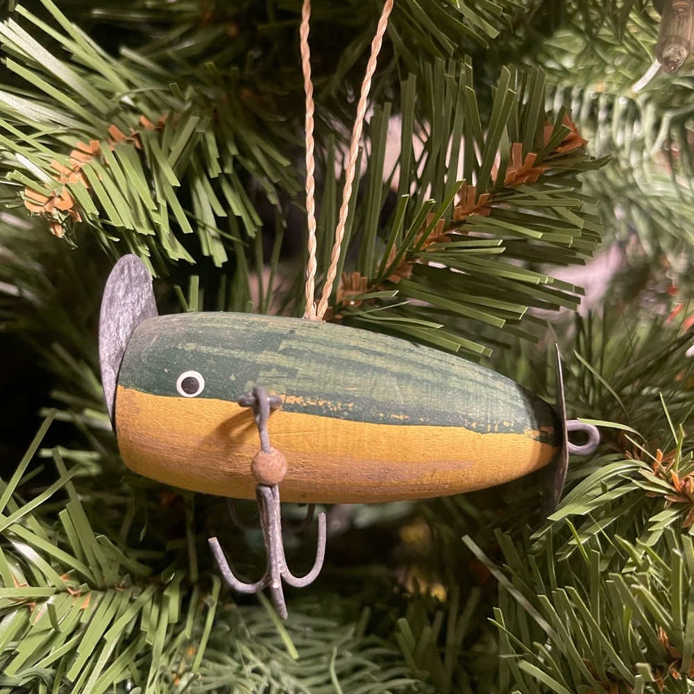 Green and Yellow Fish Ornament